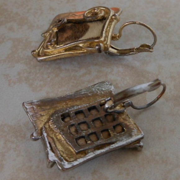 Vintage Pony Hair On Hide Demi Parure Set Jewelry - Picture 7 of 7